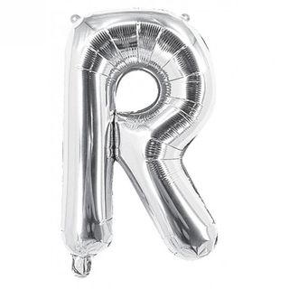 3D Ballon lettre 'R' argent