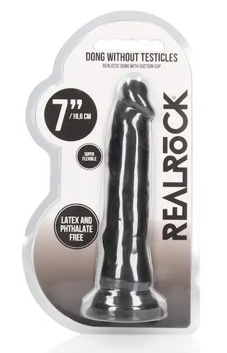 Realista Roca Real Piel Negro con Ventuza, 17 cm