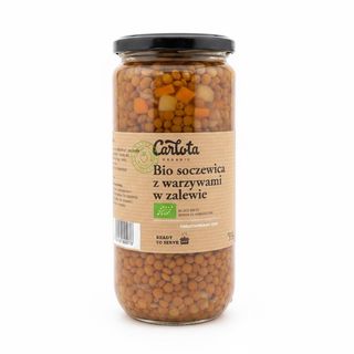 Ekologiczna soczewica z warzywami w zalewie Carlota Organic 720 g