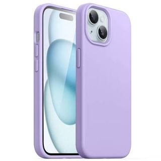 სილიკონის ტელეფონის ქეისი-IPHONE 15 (ღია იასანმნისფერი)