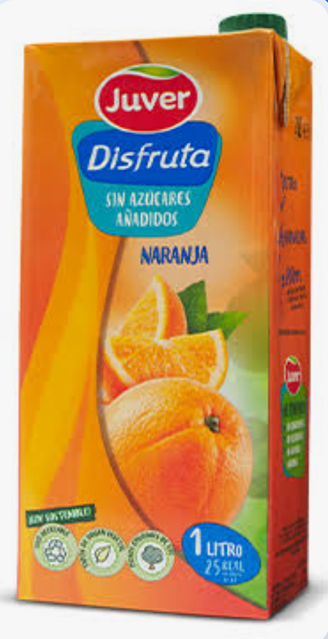 Juver Disfruta Jus d'Oranges Pressées Sans Sucres Ajoutés – 1 L