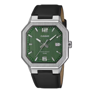 CASIO MTP-B195L-3AVDF Green Watch, 50M Water Resistant