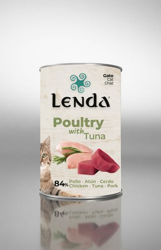 Pâtée chaton et chat adulte toutes races - Volaille et thon - Lenda 400g