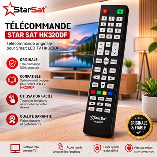 Télécommande StarSat HK320DF noire