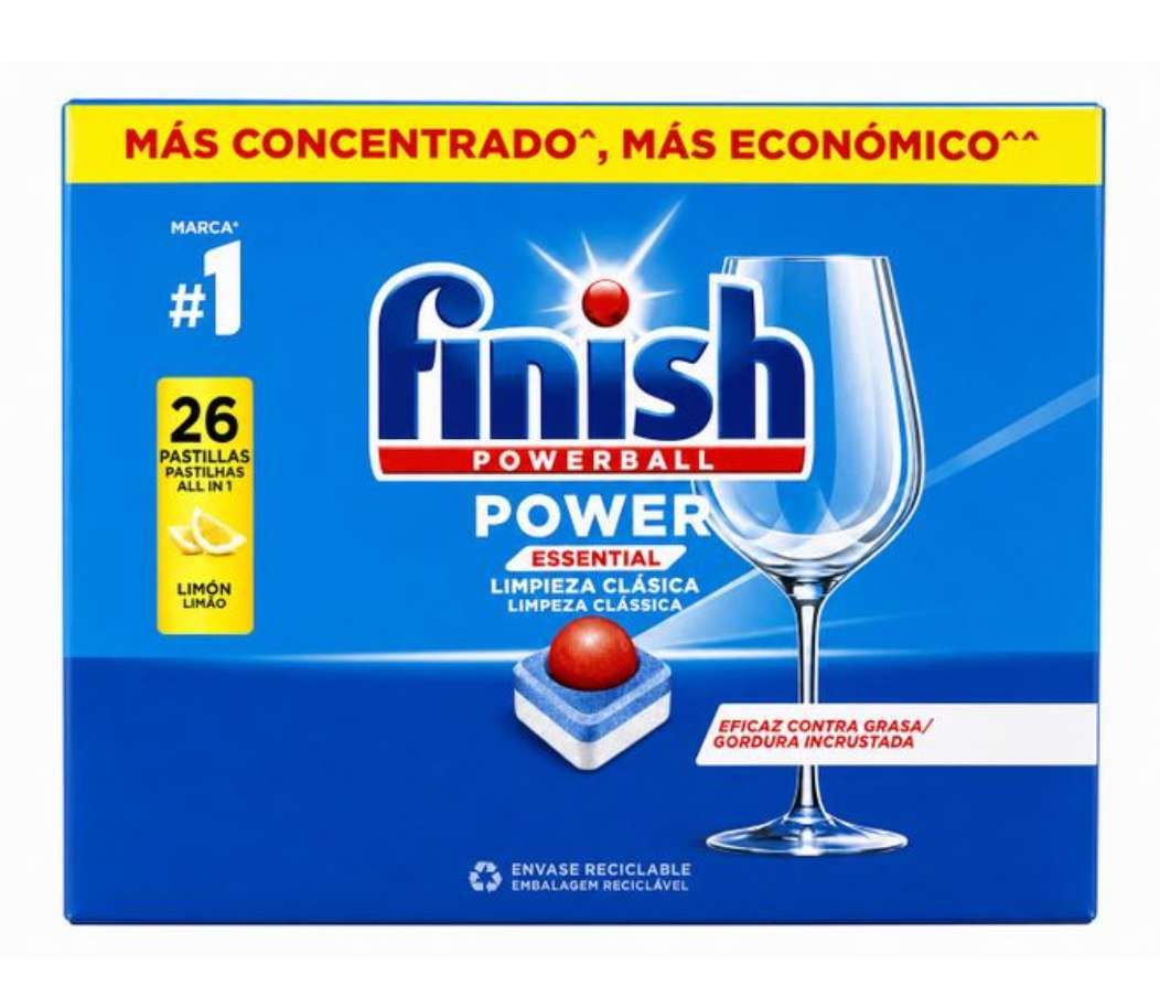 Finish Powerball Power Essential Pastilles Lave-Vaisselle Citron – 26 Pastilles