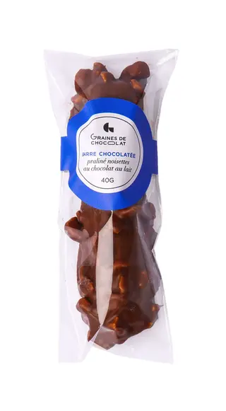 Barre chocolatée Noir ou au lait
