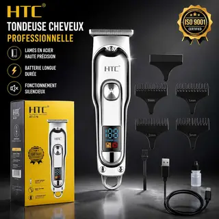 HTC AT-179 – Tondeuse Professionnelle Rechargeable
