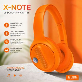 Casque Bluetooth Sans Fil X-NOTE – Un Son Puissant, Un Style Unique