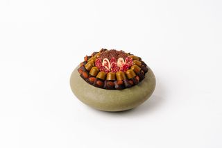 Cache-pot design galet vert sauge (M11MM)