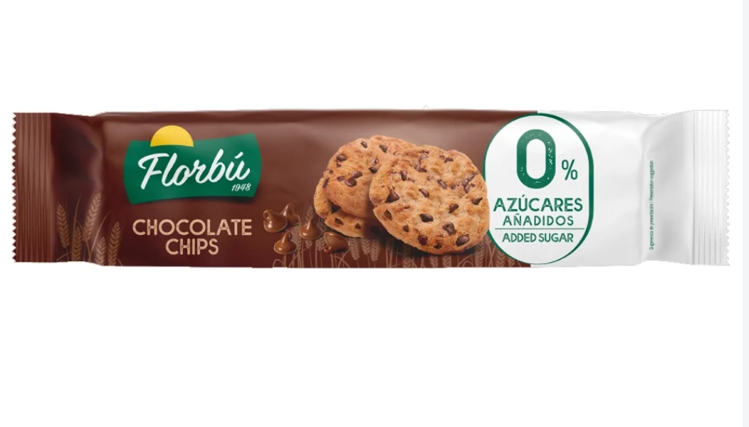 Florbú Chocolate Chips Cookies aux Pépites de Chocolat 0% Sucres Ajoutés