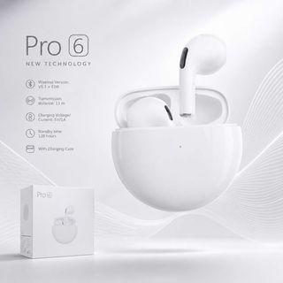 Écouteurs Sans Fil Pro 6 - Bluetooth 5.3 & Coffret de Recharge