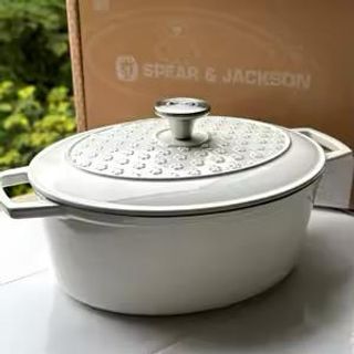 Caçarola ferro fundido oval branca Spear & Jackson