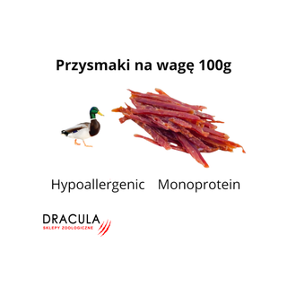 MIĘKKIE PASKI Z KACZKI na wagę 100g