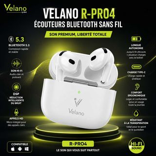 Écouteurs Bluetooth Velano R-PRO4