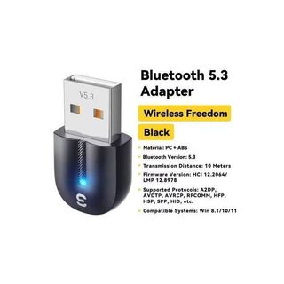 ESSAGER Adaptateur USB Bluetooth 5.3 – Connectivité Simplifiée pour Tous Vos Appareils