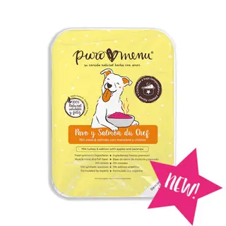 Puromenu Menú Cocinada Pavo y Salmón du Chef para Perros 800g