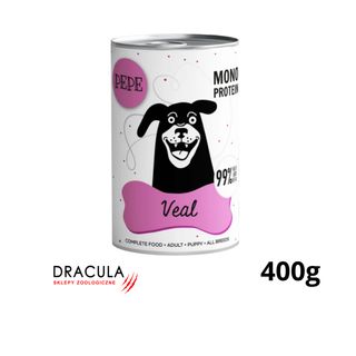 Paka Zwierzaka PEPE- monoproteinowa cielęcina 400g
