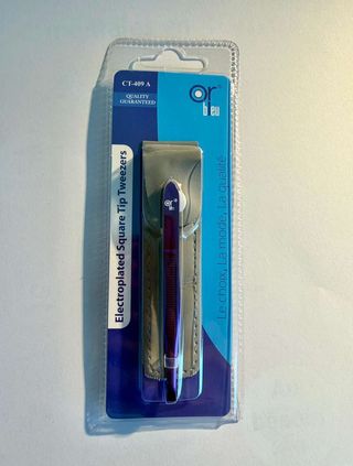 Pince à épiler embouts carrés - Violette CT409A - Or bleu/SPC