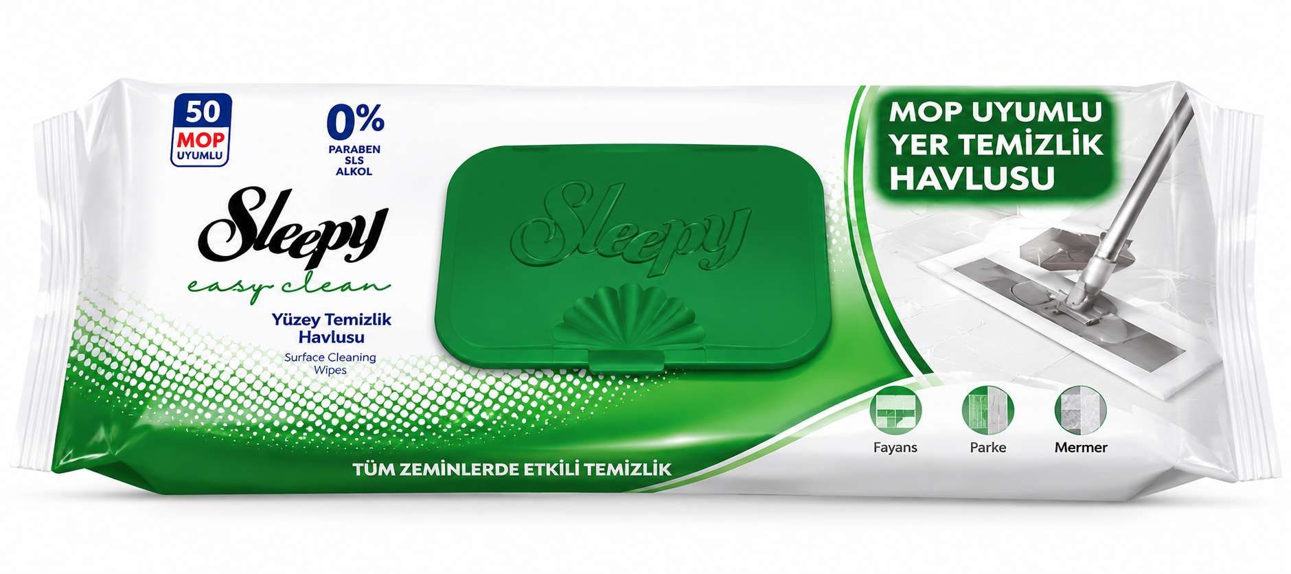 Shelly Lingettes Nettoyantes Sol pour Mop Savon Blanc – 50 Lingettes