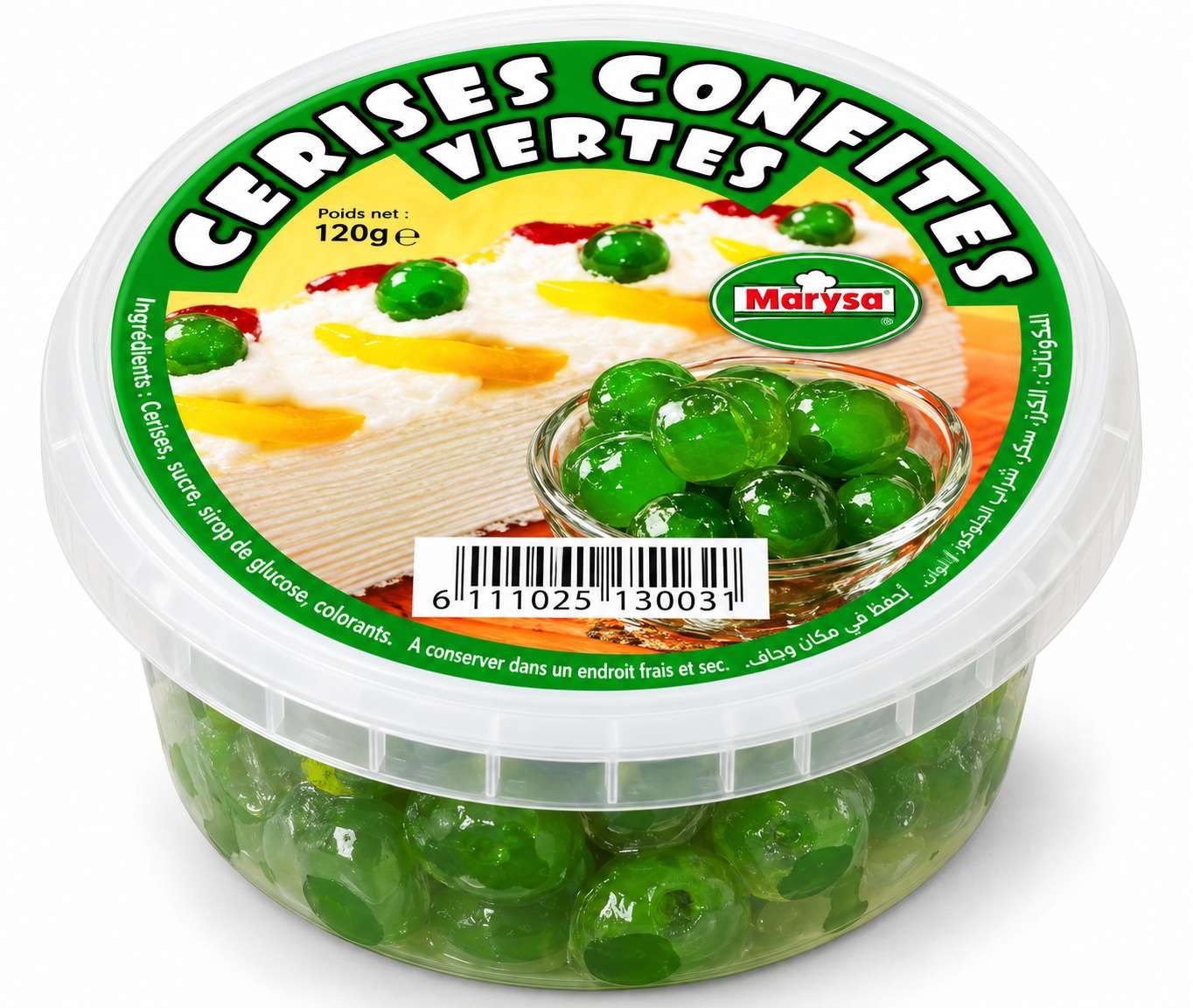 Marysa Cerises Confites Vertes – 120 g