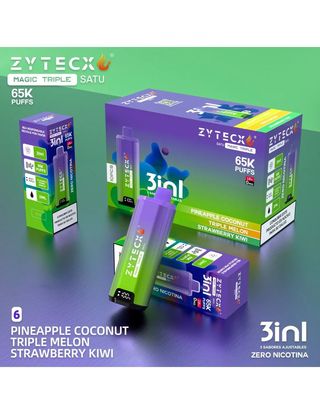 ZYTECX MAGIC TRIPLE 65K CALADAS CHERRY BANANA DRAGON ICE STRAWBERRY COCONUT 0MG