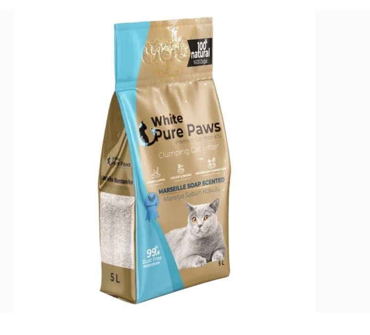 Litière pour Chat White Pure Paws 5 L