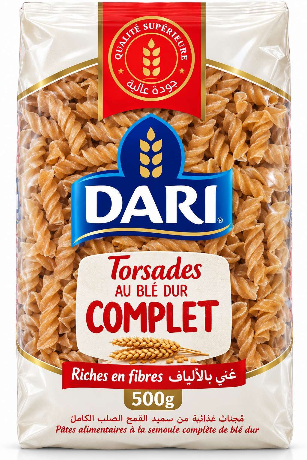 Dari Pâtes Penne au Blé Dur Complet – 500 g