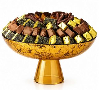 Coupe gold en verre avec pied (V1MM)