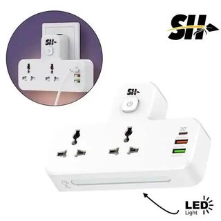 Multiprise universelle - Sh - Ps-13 - 1 USB-C - 2 USB-A - Charge rapide PD & QC3.0