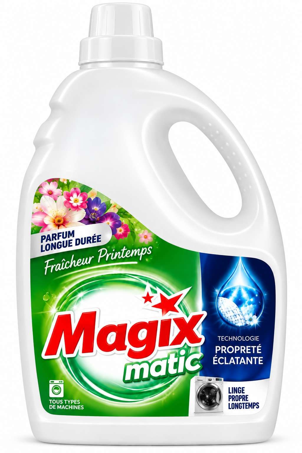 Magix Matic Lessive Liquide Fraîcheur Printemps – 5 L (105 Lavages)