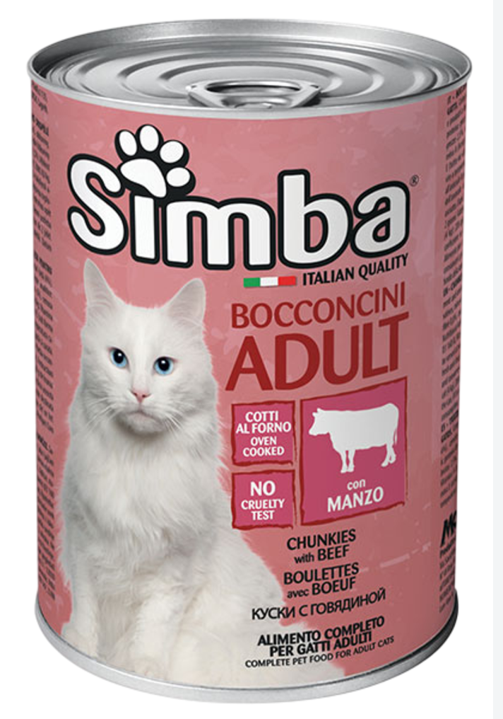 Simba Bocconcini Adult Bouchées au Bœuf pour Chat – 415 g