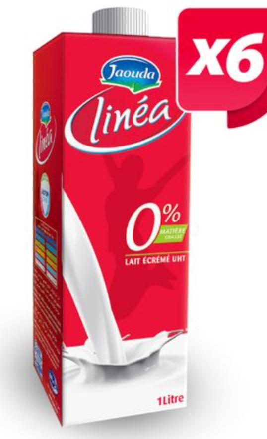 Jaouda Pack Linéa Lait Écrémé UHT 0% – 1 L x6