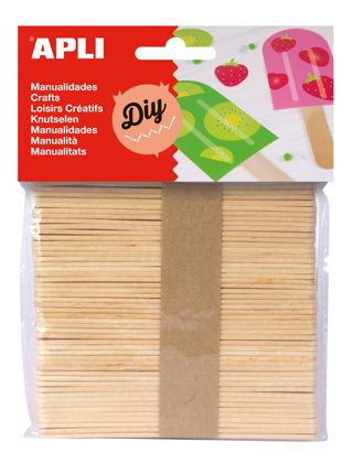 Bâtonnets en bois naturel 50 u.