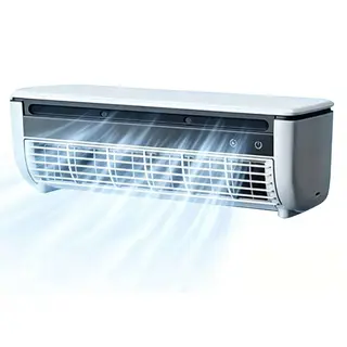 Climatiseur Portable  Utilisation Murale & Bureau,Refroidissement par Eau et Glace, Batterie 6000mAh avec Télécommande