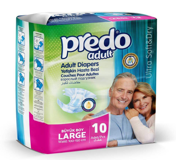 Couches pour adultes Predo Adult Large – 10 pièces