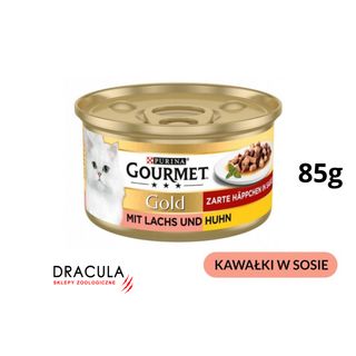 Gourmet Gold łosoś z kurczakiem w sosie 85g