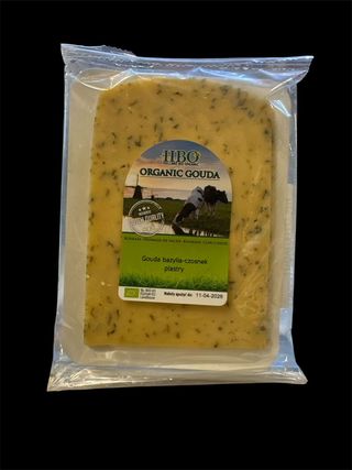 Ser krowi z bazylią i czosnkiem w plastrach 150g Eko