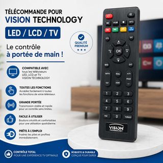 Télécommande de remplacement Vision Technology