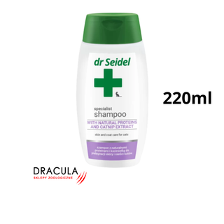 Szampon proteinowy z koci miętką dla kotów DR. SEIDEL 220ml
