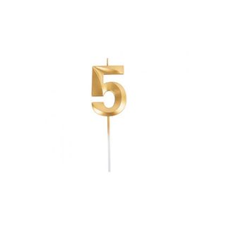 Bougie d'anniversaire pour gâteau, numéro 5 de décoration