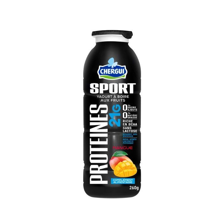 Chergui Sport Yaourt à Boire Protéiné Mangue – 260 ml