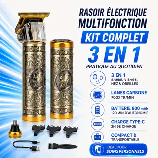 mini tondeuse à cheveux 3 en 1 sans fil et rechargeable