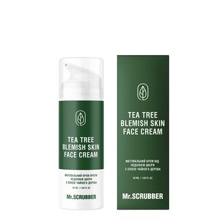 Матувальний крем вiд недолiкiв шкiри Tea Tree Blemish Skin Face Cream з олією чайного дерева