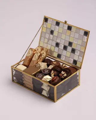 Boite à bijoux rectangle chocolat