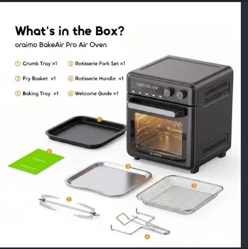 ORAIMO BakeAir Pro Air Oven Black 5pcs