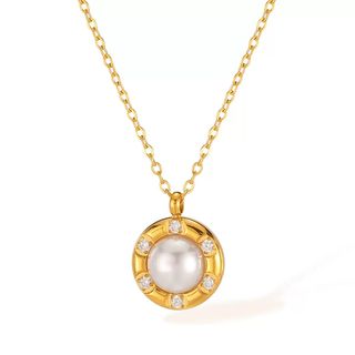 Collier de luxe plaqué or CGN073