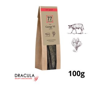 77 Seven Seven George VI+ Stripes z suszonej cielęciny ze szpinakiem 100g