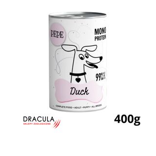 Paka Zwierzaka PEPE- monoproteinowa kaczka 400g