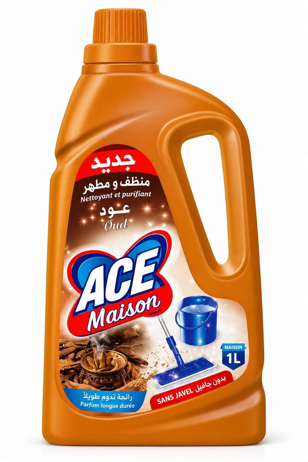 Ace Maison Nettoyant et Purifiant Sans Javel Oud – 1 L