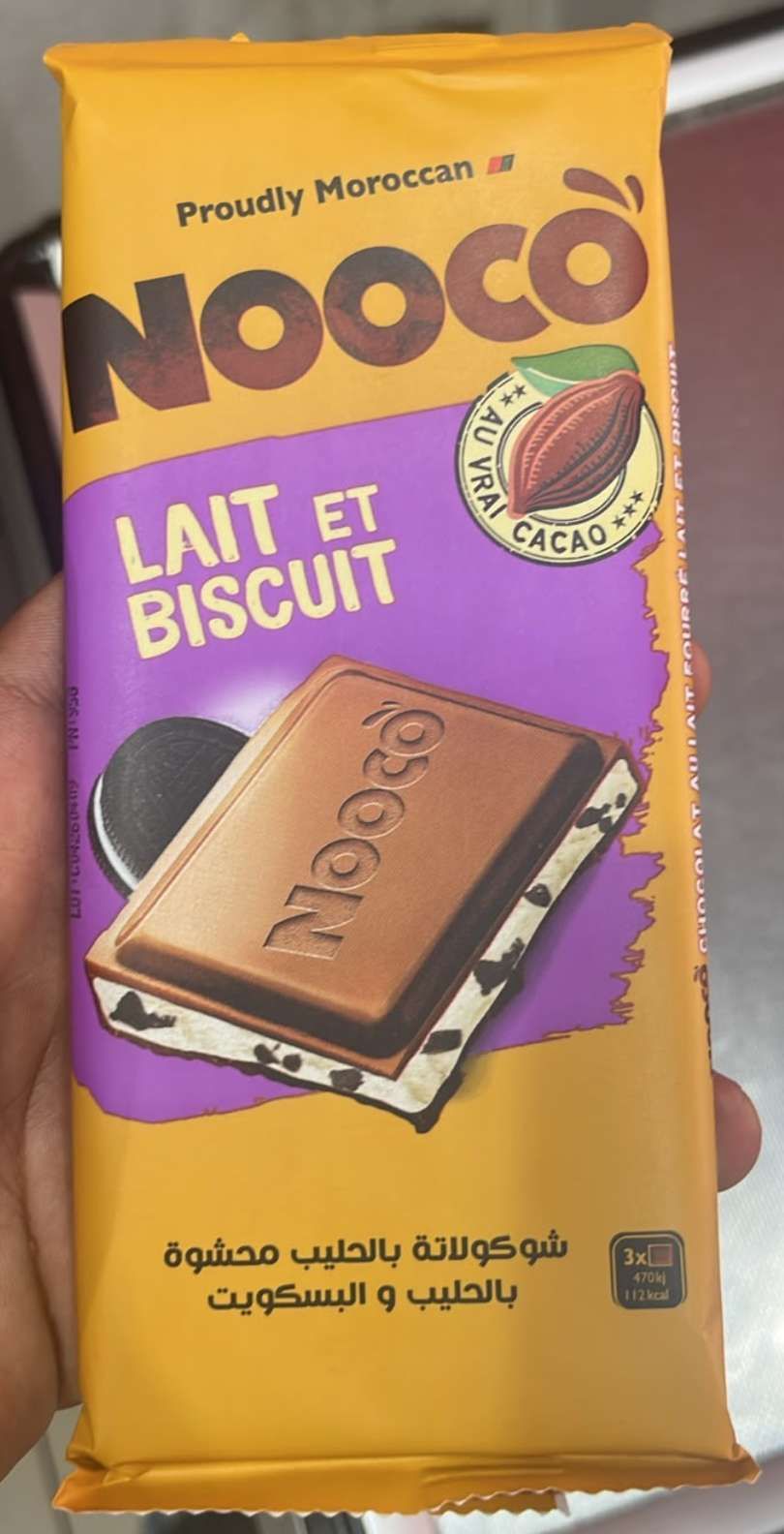 Nooco Chocolat au Lait Fourré Lait et Biscuit